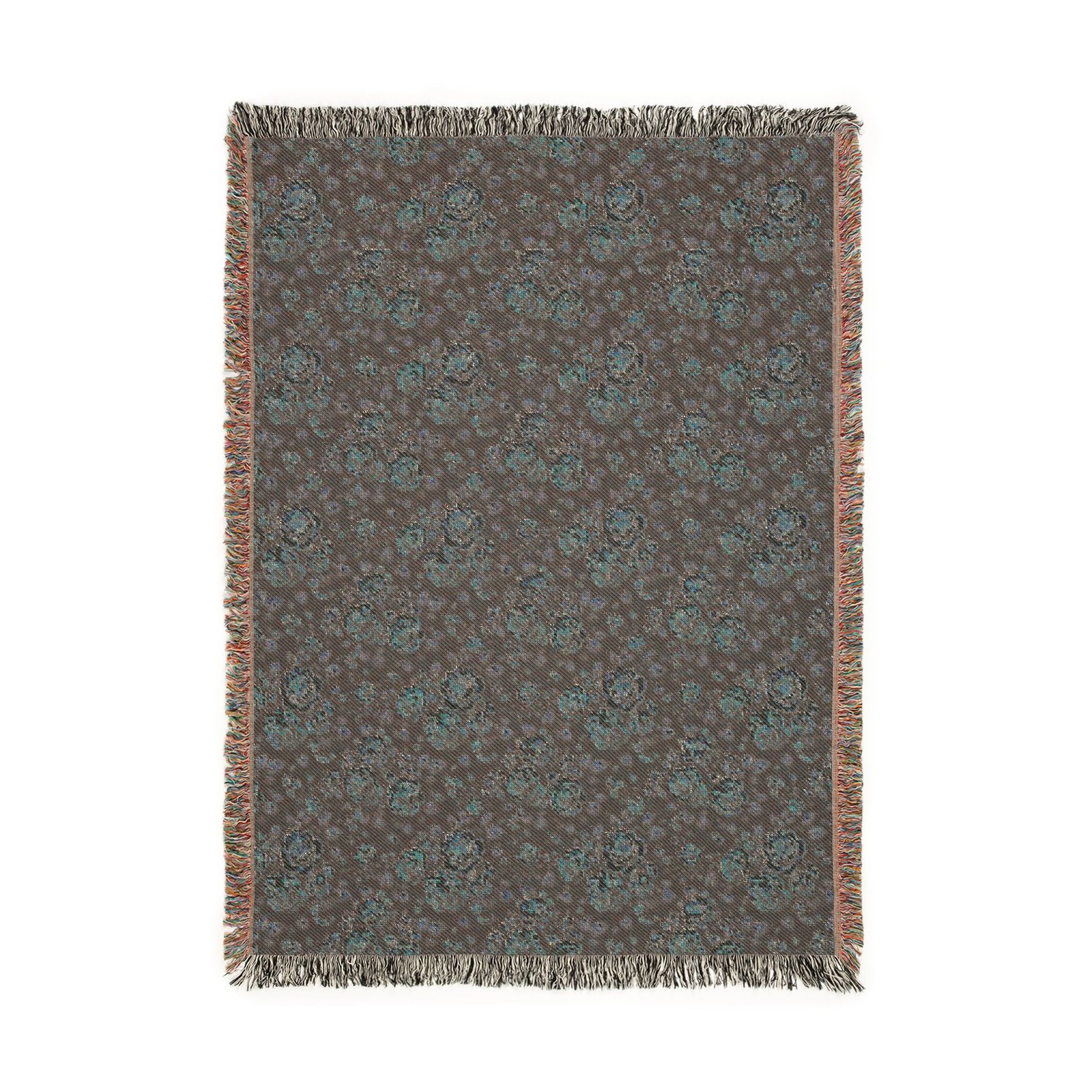 Vintage Rose Woven Throw Blanket | Floral Tapestry in Dusty Pink & Gold or Romantic Pink & Black - Image 11