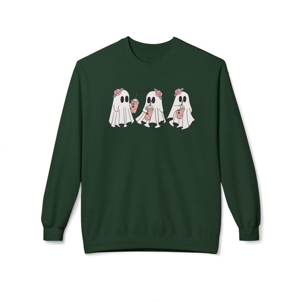 Cozy Ghost Coffee Club Sweatshirt | Cute Fall Ghost Crewneck