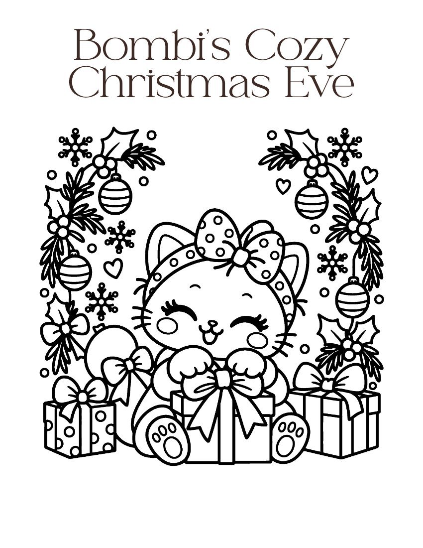 Bombi’s Cozy Christmas Eve Coloring Book